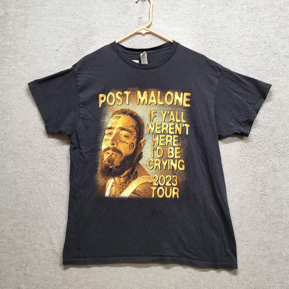 Post Malone Men Shirt Large Black If Yall Werent Here Hip Hop Rap Tee